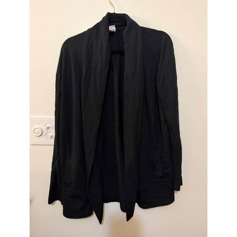 A New Day Cotton Lightweight Oversized Cardigan Sweater Black Size M